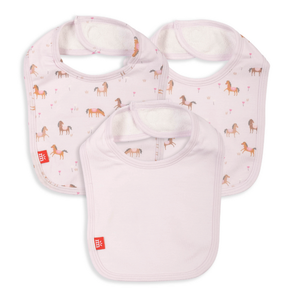 Purple Rein Modal Magnetic Infant Bib 3 Pack