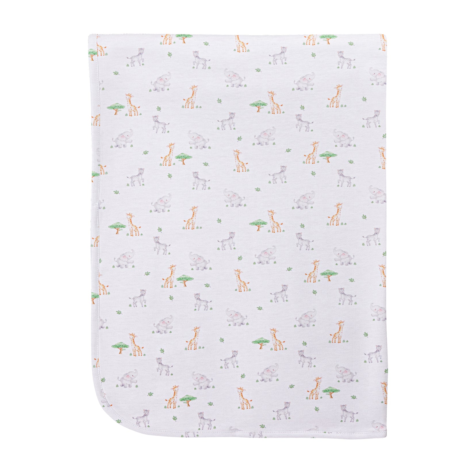 Baby Club Chic Tiny Safari Printed Pima Receiving Blanket