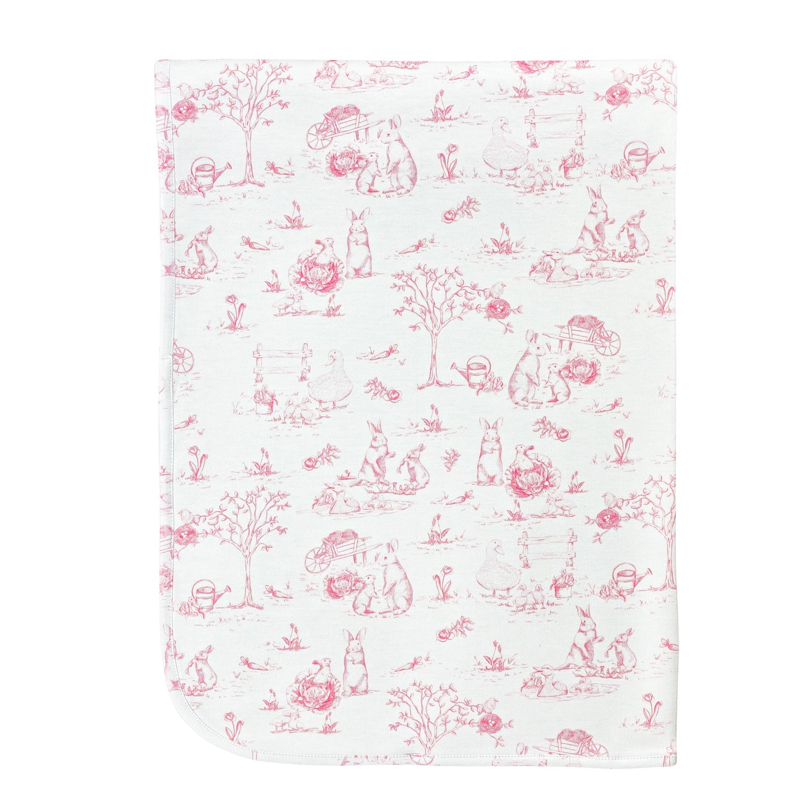 Baby Club Chic Pink Toile Bunnies Blanket 30