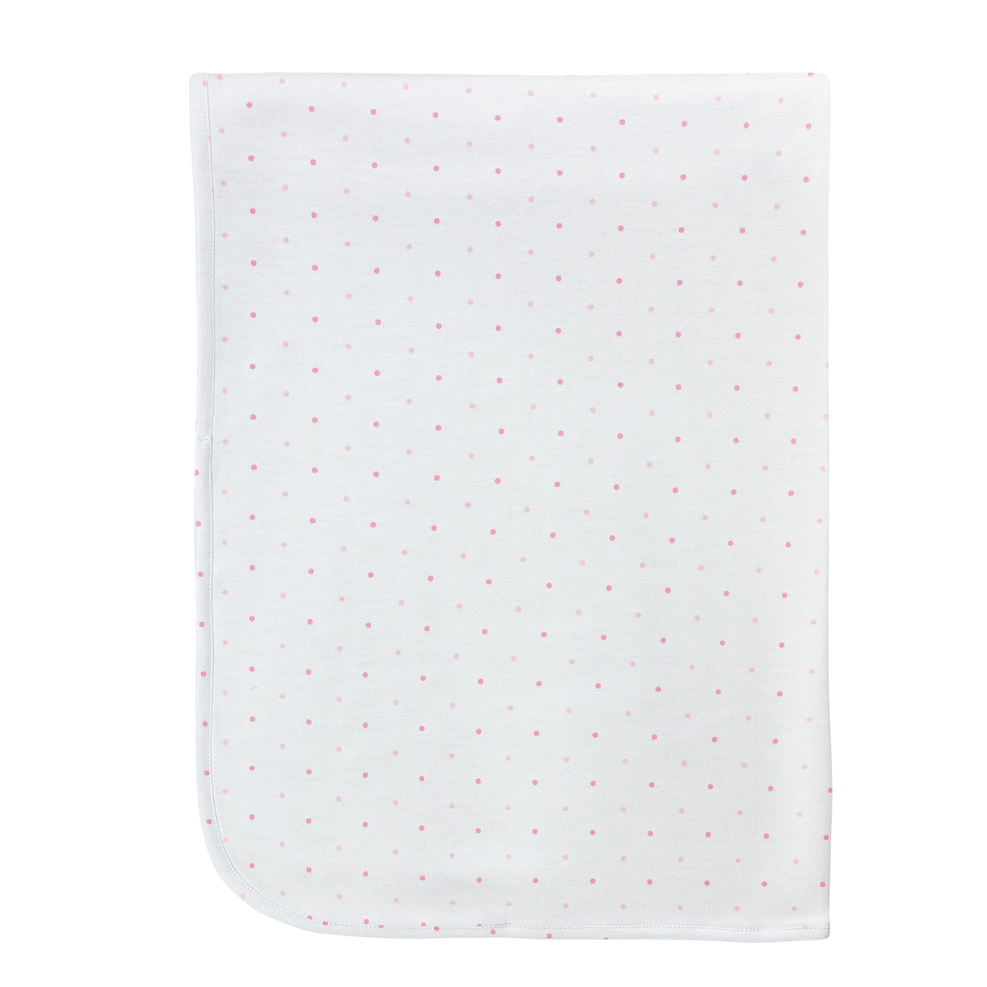 Pink Dots Printed Receiving Blanket