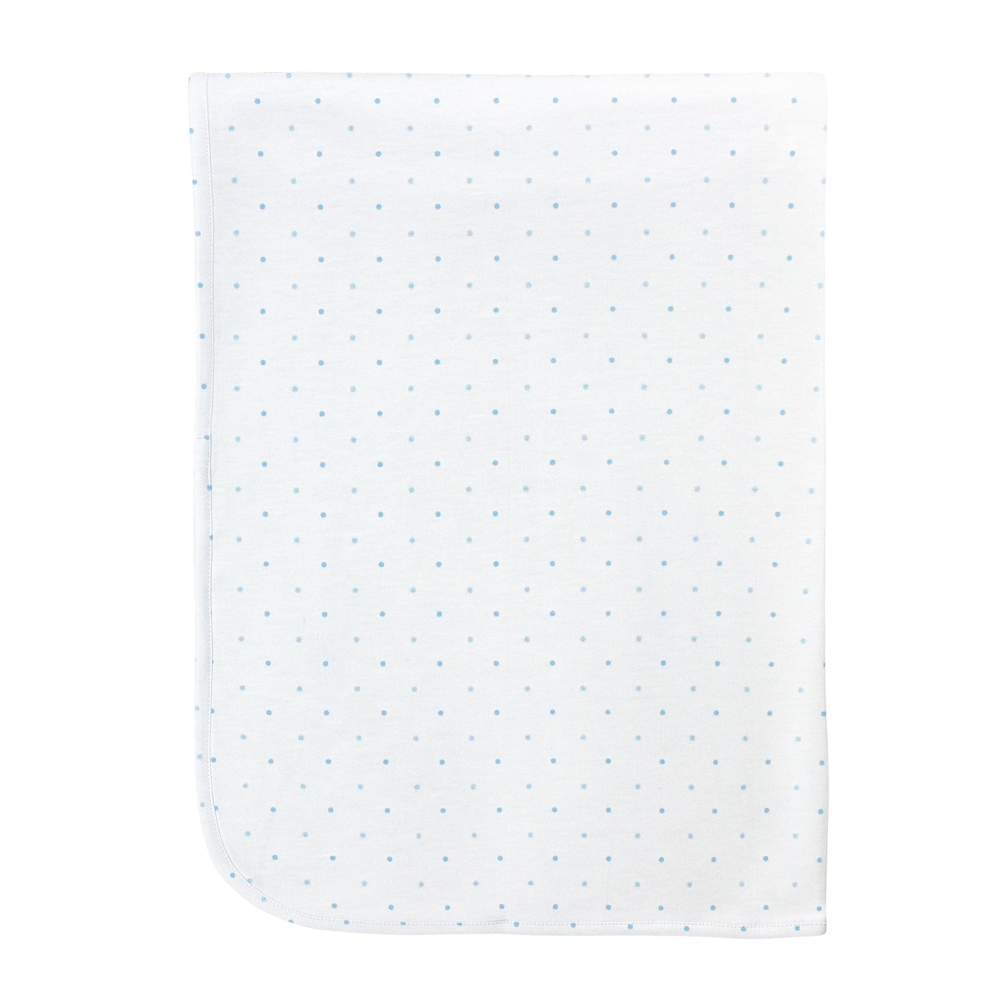 Blue Dots Printed Receiving Blanket