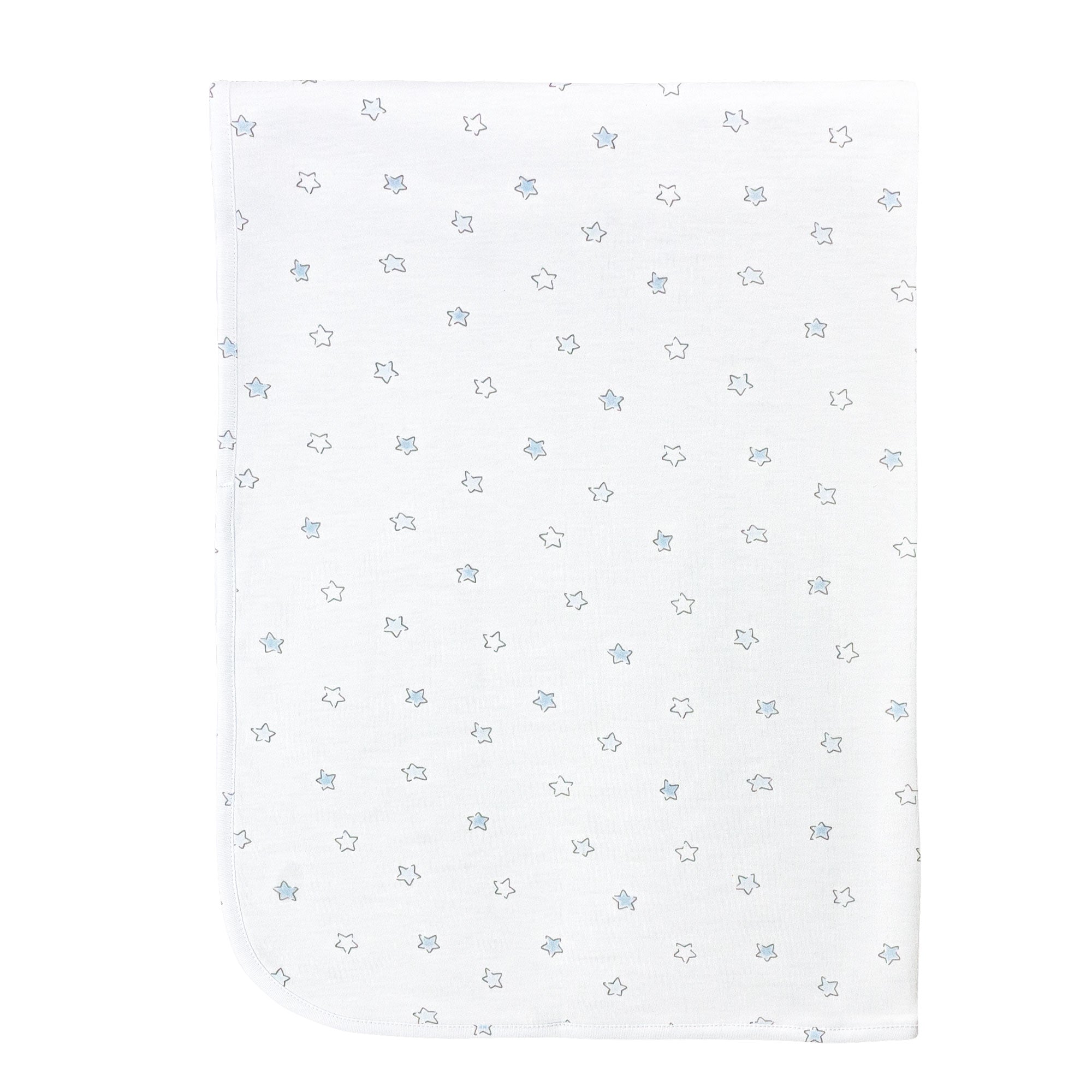 Blue Little Stars Printed Receiving Blanket