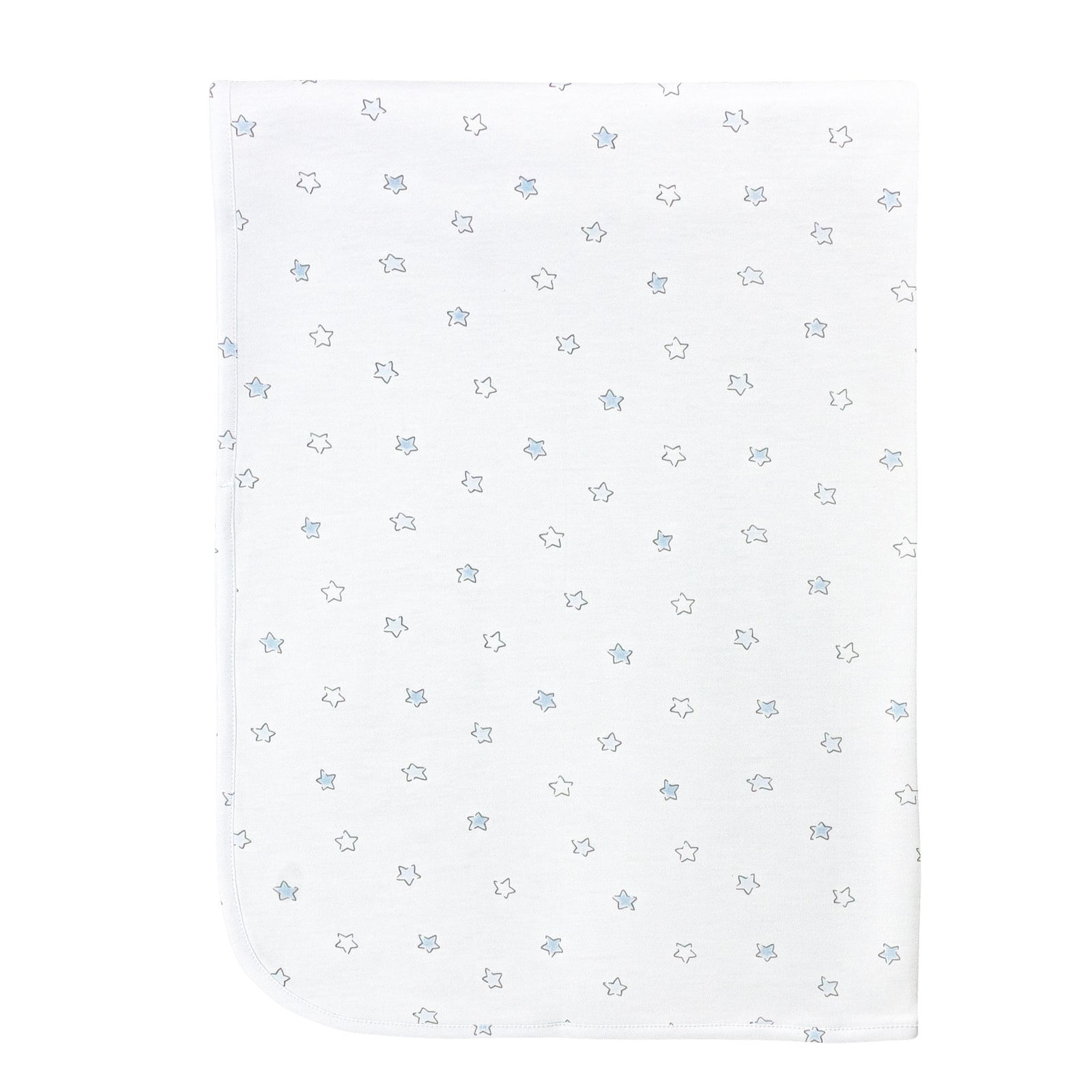 Blue Little Stars Printed Receiving Blanket