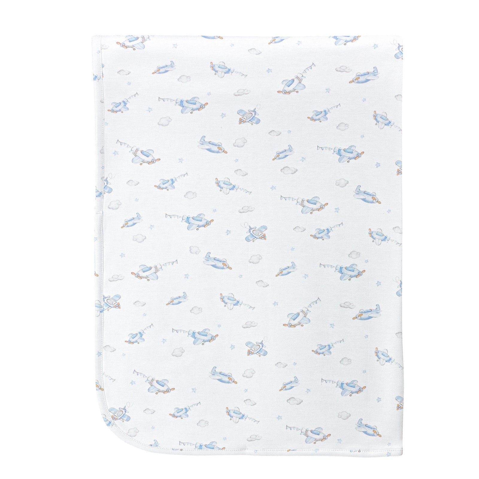 Baby Club Chic Up, Up, and Away Printed Pima Receiving Blanket