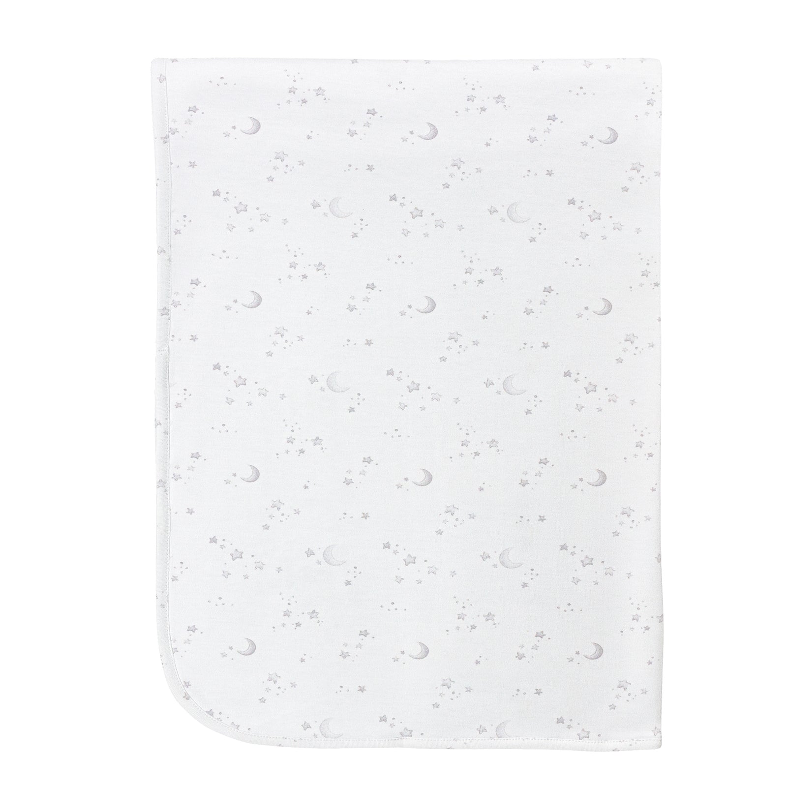 Baby Club Chic Whisper of Stars Gray Printed Pima Receiving Blanket