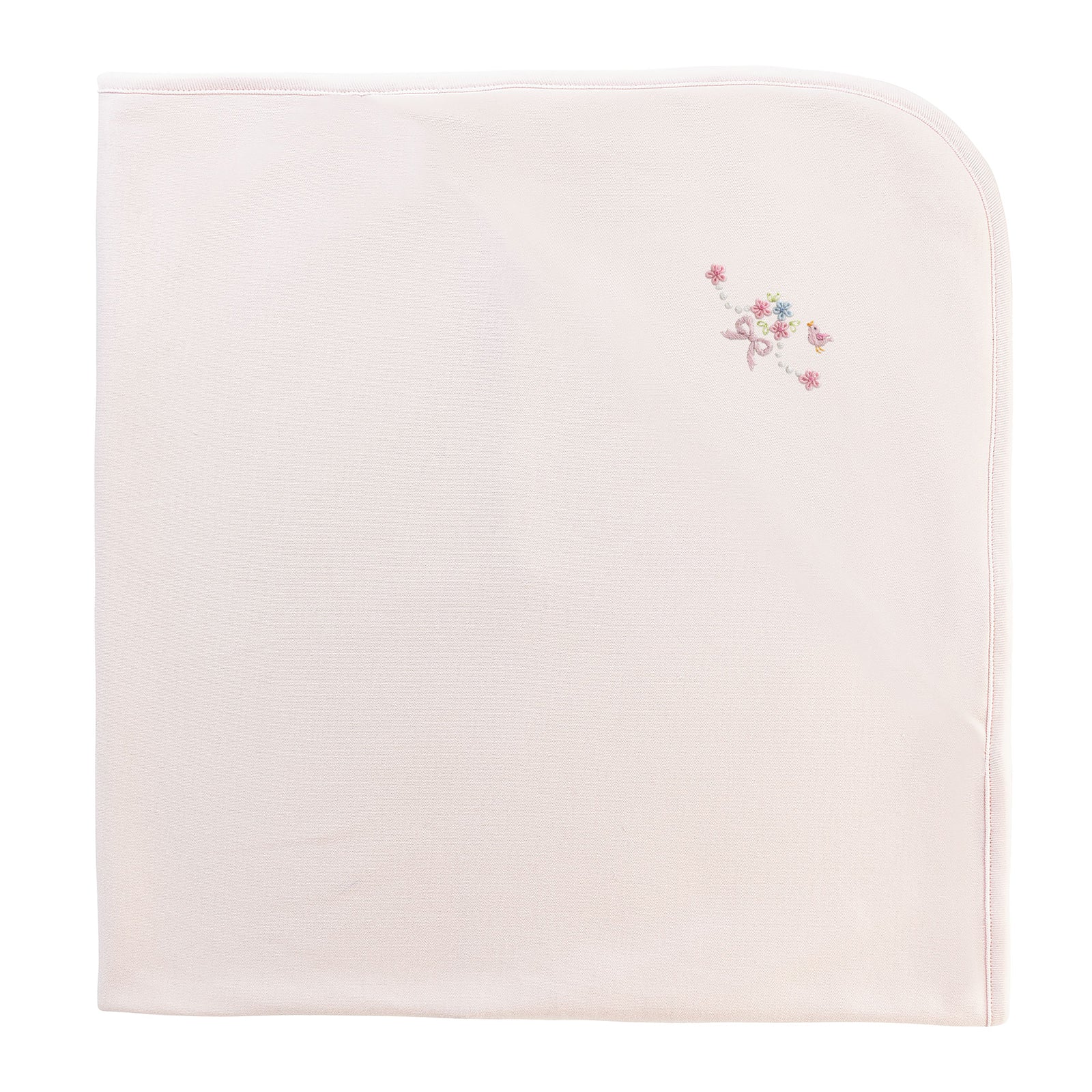 Baby Club Chic Sweet Bows Embroidered Pima Receiving Blanket