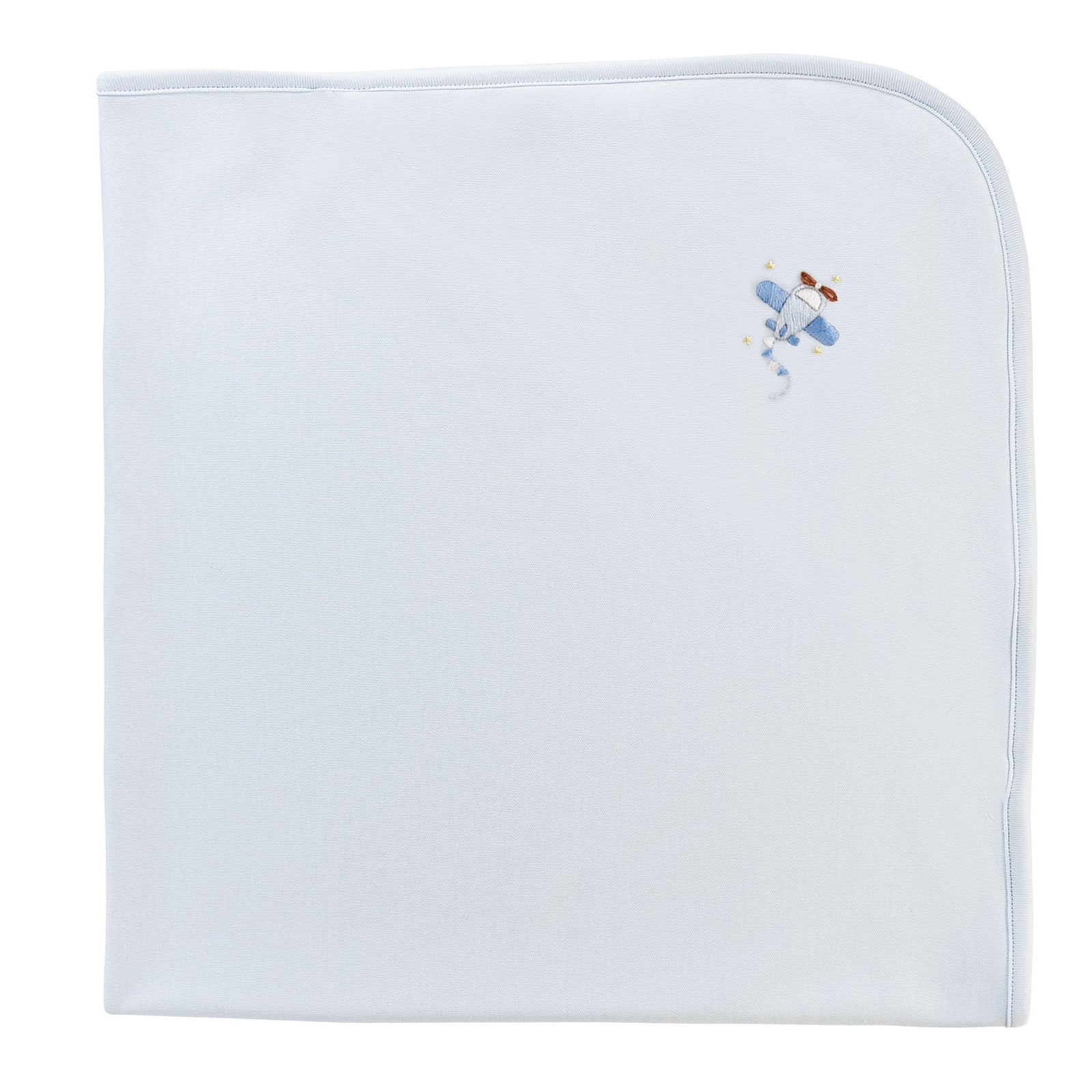 Baby Club Chic Sky Adventure Embroidered Pima Receiving Blanket