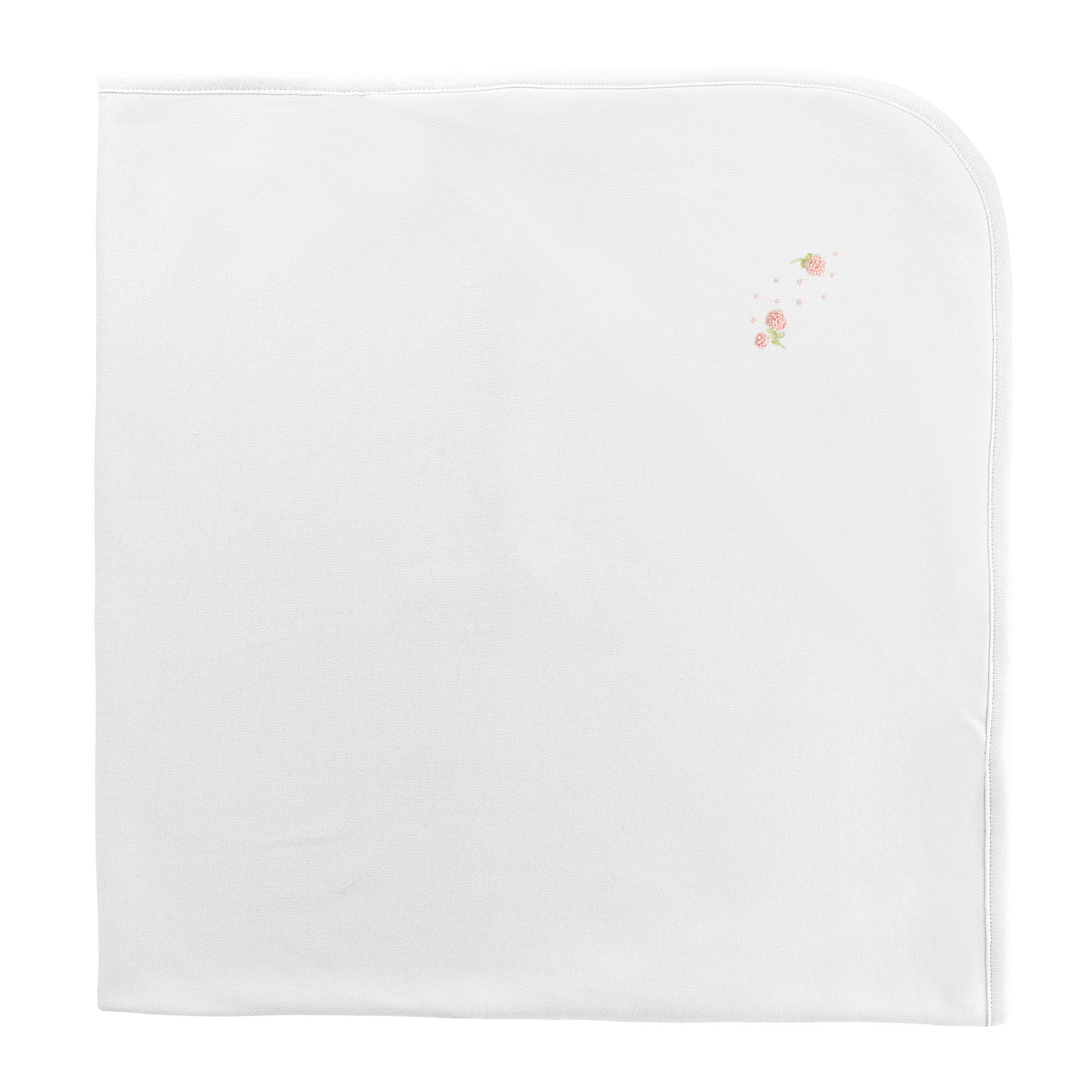 Baby Club Chic Spring Flowers White Receiving Blanket