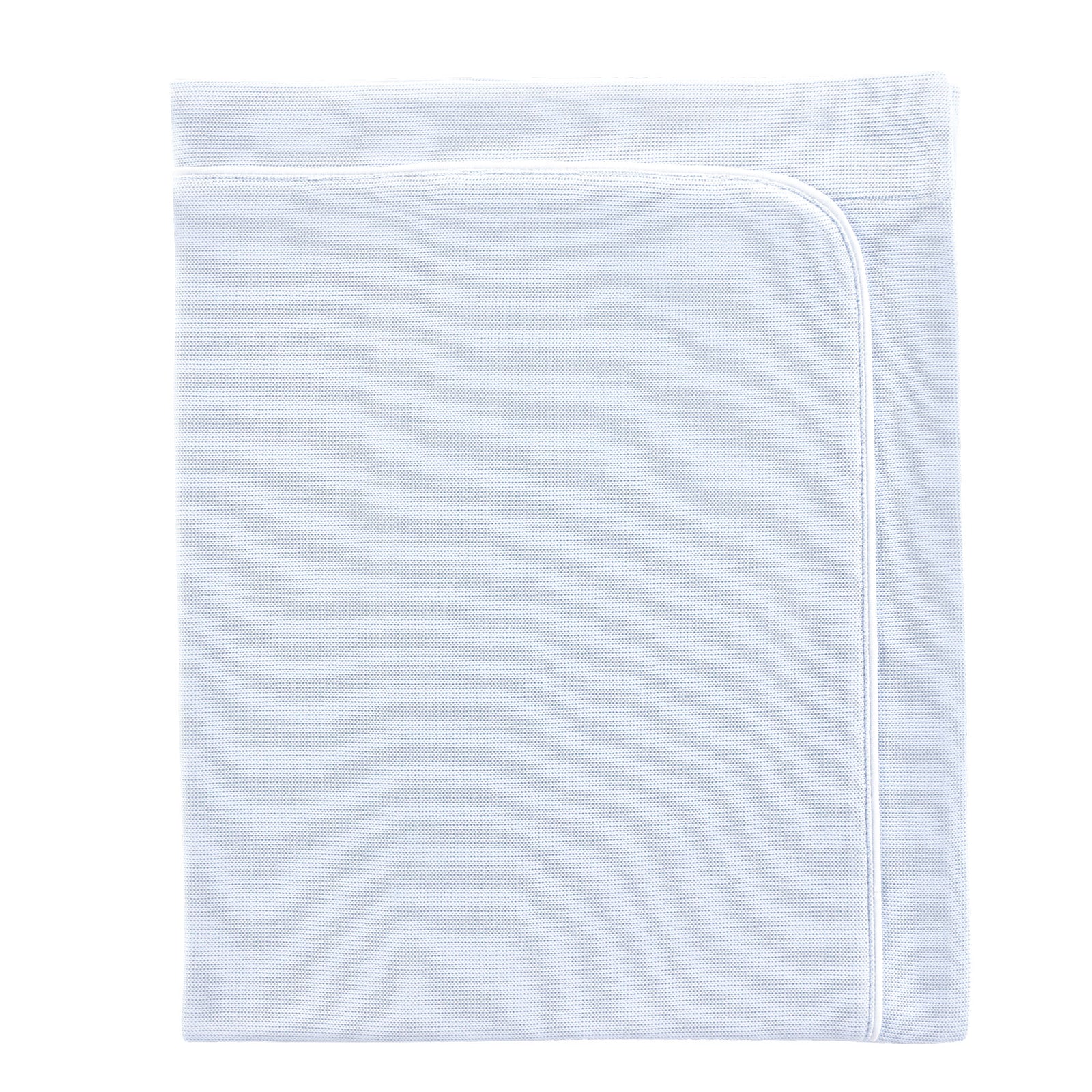 Baby Club Chic Blue Pima Jacquard Scallop Blanket