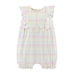 Baby Club Chic Gingham Sunshine Romper with Ruffles
