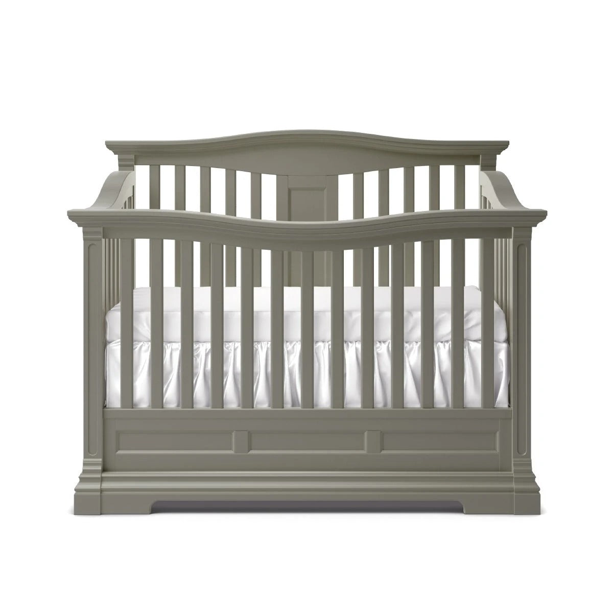 Imperio Convertible Crib, Open Back Vintage Grey