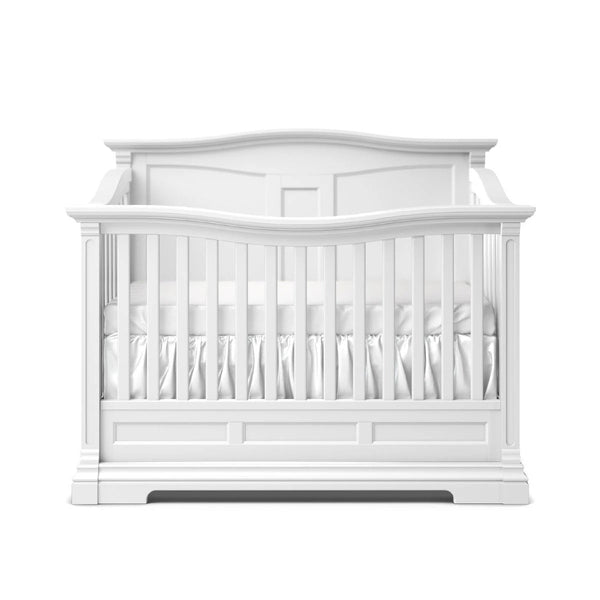 Imperio Convertible Crib, Solid Back Solid White
