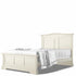 Imperio Full Bed, Solid Back Bianco Satinato