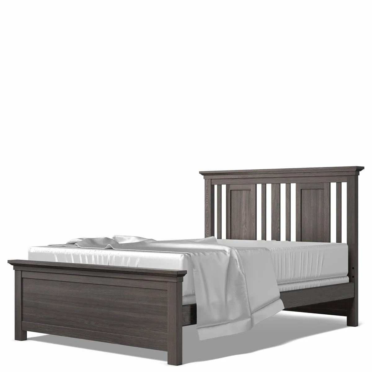 Full Bed Open Back Oil Grey