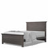 Full Bed Solid Back Oil Grey