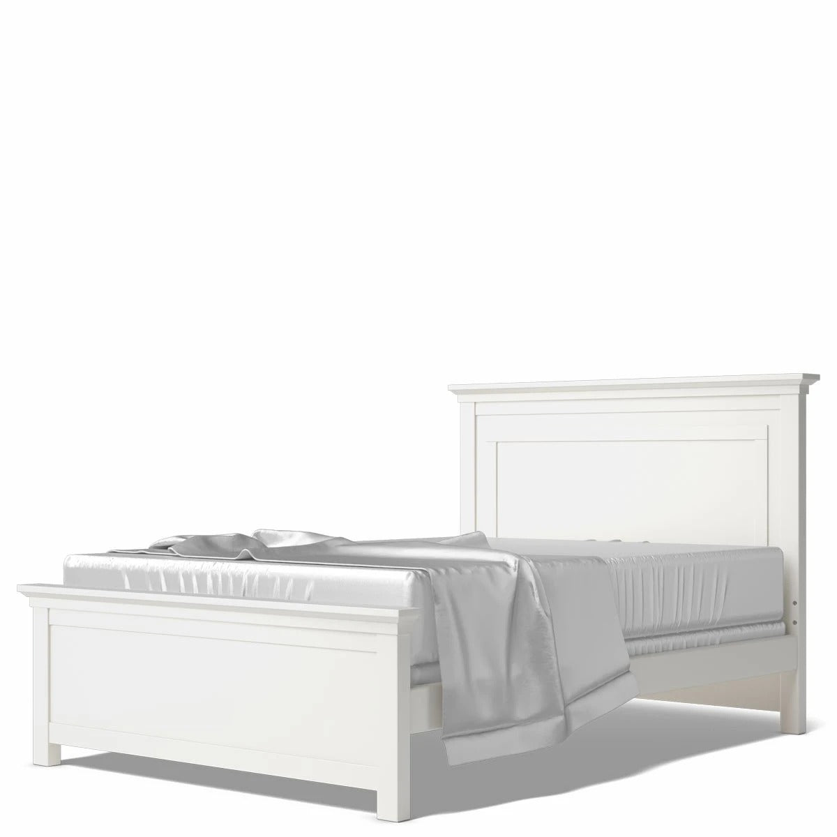 Full Bed Solid Back Solid White