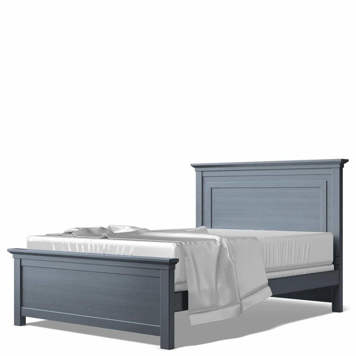 Full Bed Solid Back Washed Grey