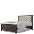 Full Bed Tufted Headboard Bruno Rosso with Beige Linen