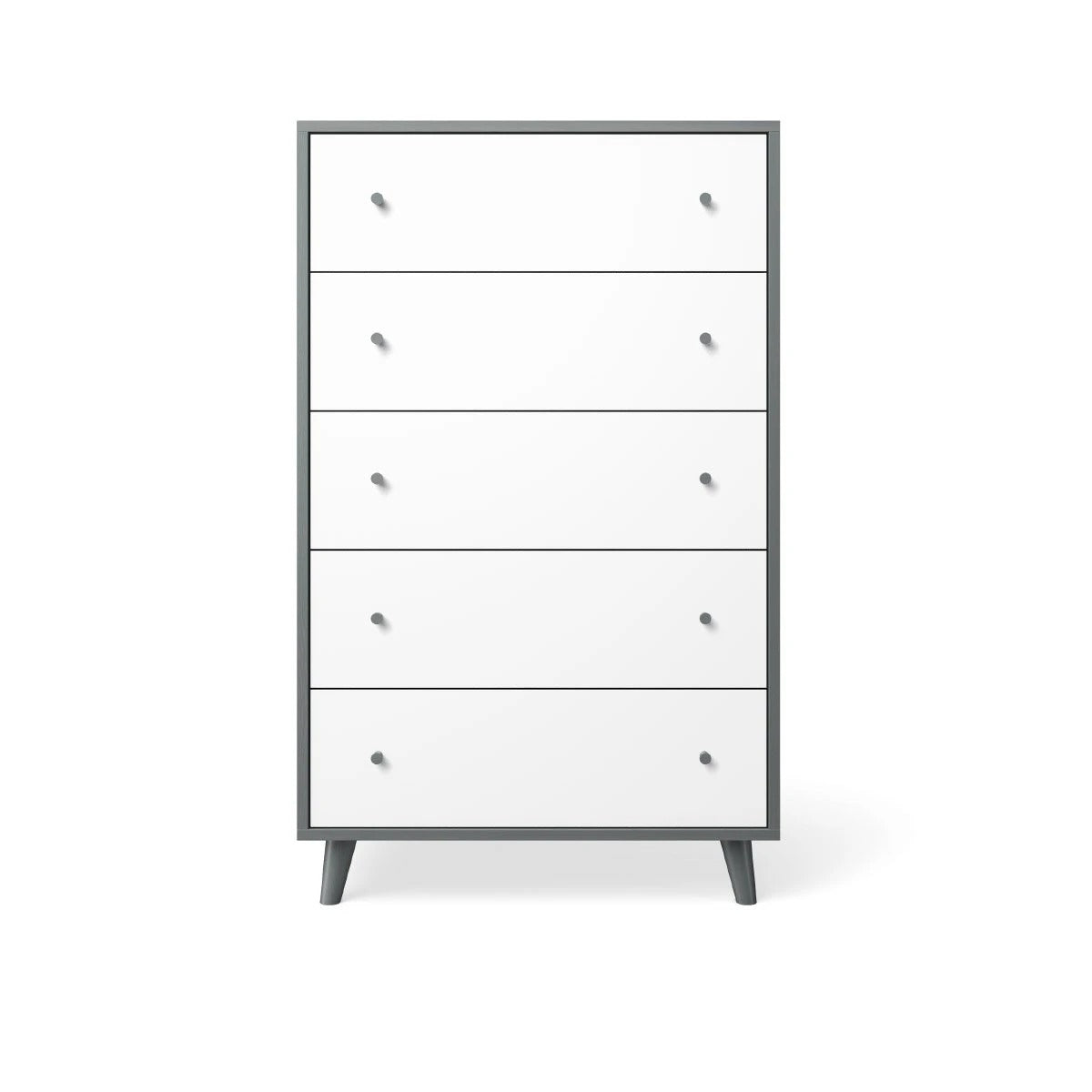 Tall Chest Washed Grey with Solid White