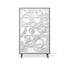Tall Chest Washed Grey with Solid White and Circle Laser Applique