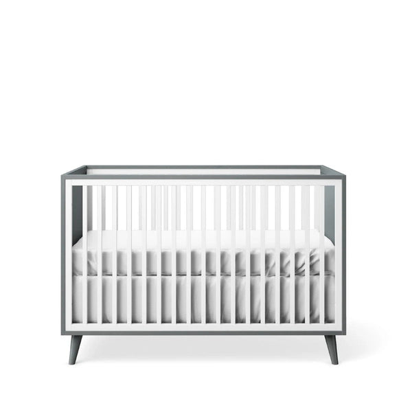 Classic Crib Washed Grey with White