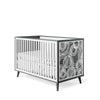 Classic Crib Oil Grey with Solid White and Circle Laser Applique