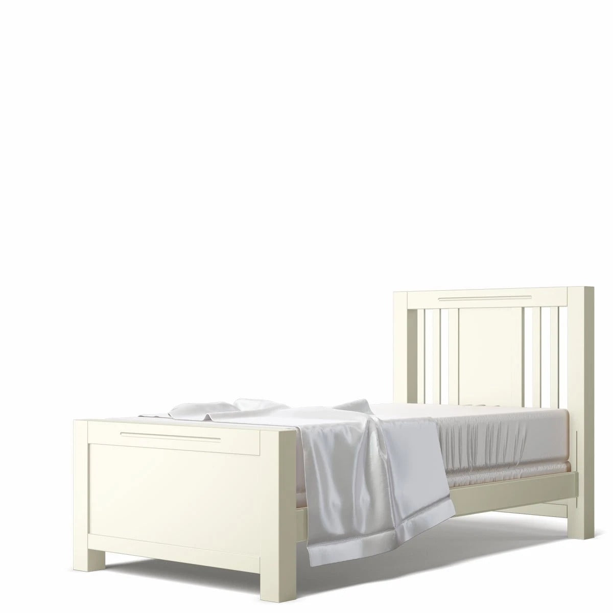 Twin Bed Bianco Satinato