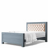 Full Bed Tufted Headboard Washed Grey
