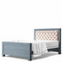 Full Bed Tufted Headboard Washed Grey