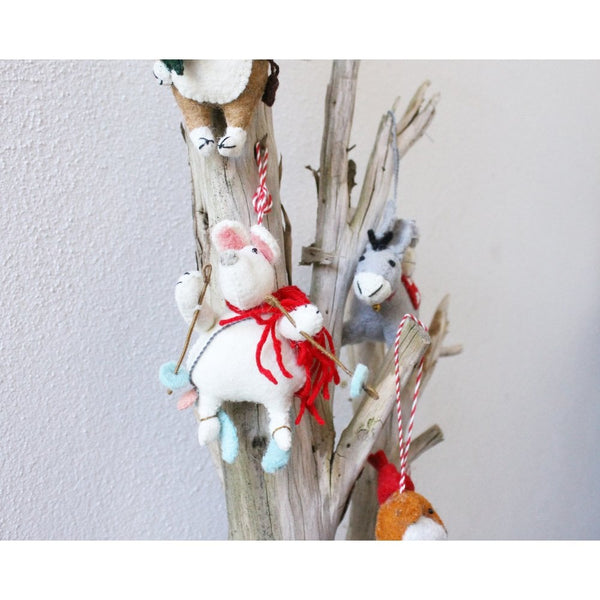 Rabbit with Ski's Hanging Decoration