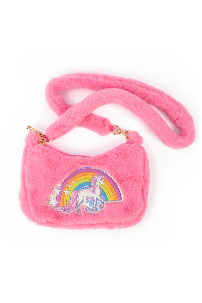 Great Pretenders Rainbow Cuddle Crossbody Purse, Pink