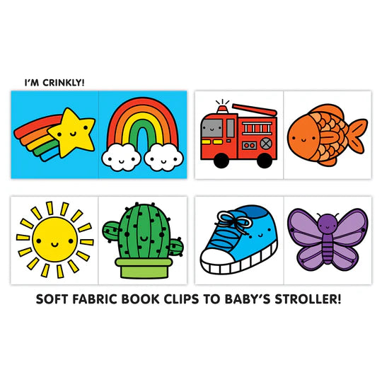 Chronicle Mudpuppy Rainbow World Crinkle Fabric Stroller Book
