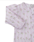 Ribbon Stripe Bouquet Zip Footie