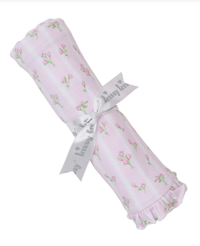 Ribbon Stripe Bouquet, Ruffle Blanket