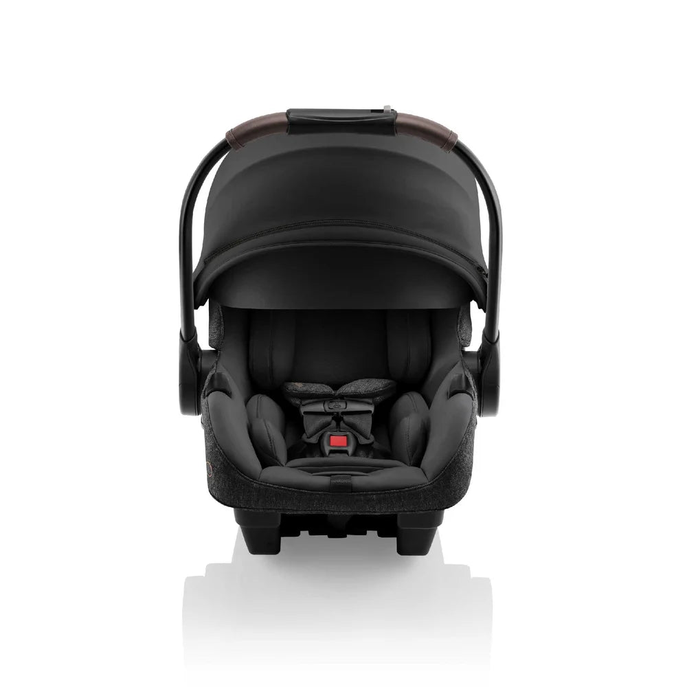 Romer Juni Infant Car Seat with Versa Base, SecureLoc Technology, Luxury Cover, Peppercorn