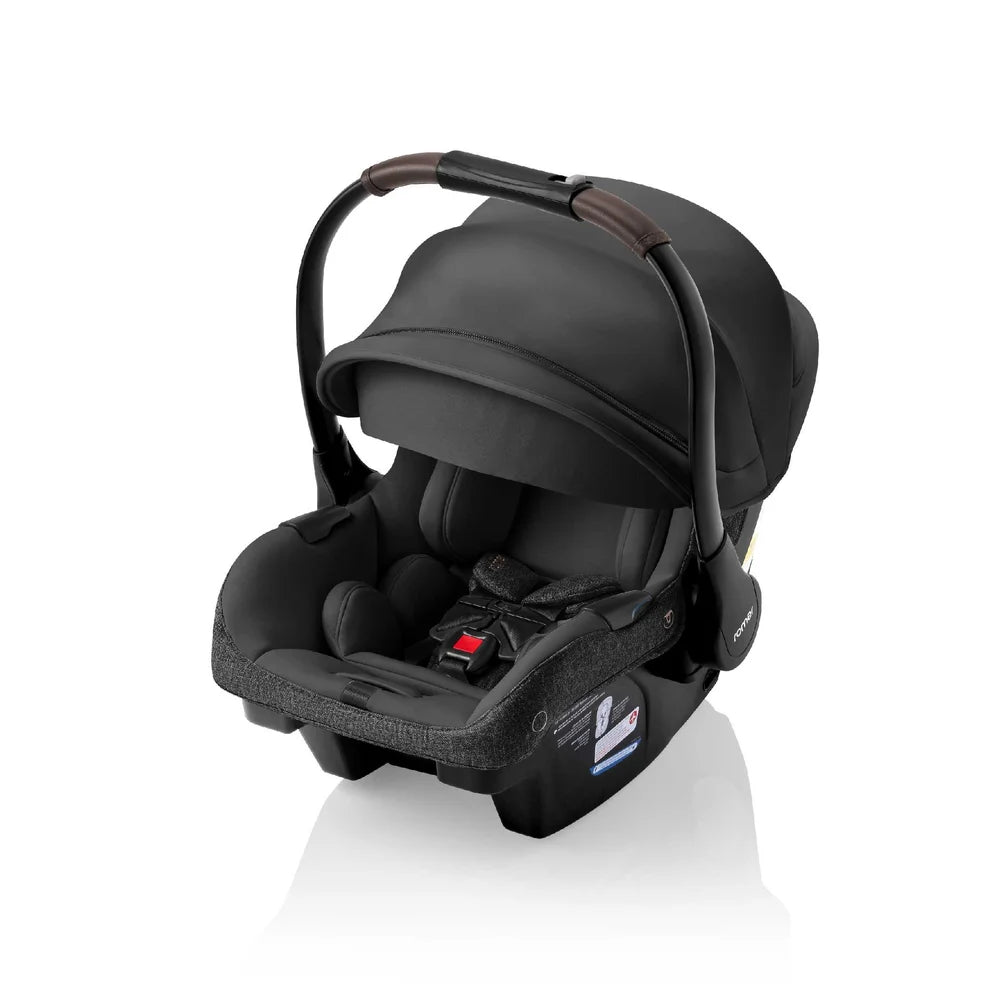 Romer Juni Infant Car Seat with Versa Base, SecureLoc Technology, Luxury Cover, Peppercorn