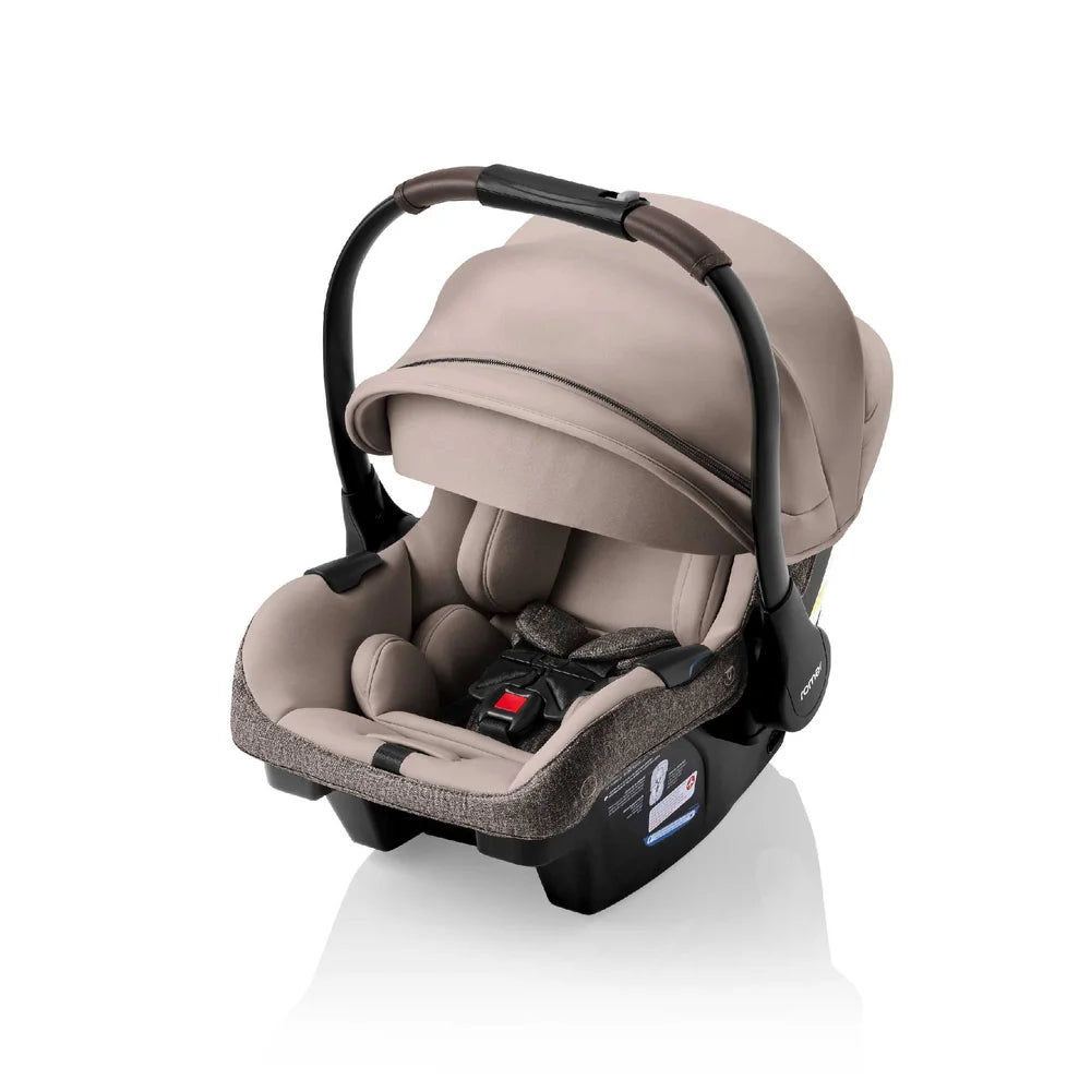 Romer Juni Infant Car Seat with Versa Base, SecureLoc Technology, Luxury Cover, Truffle