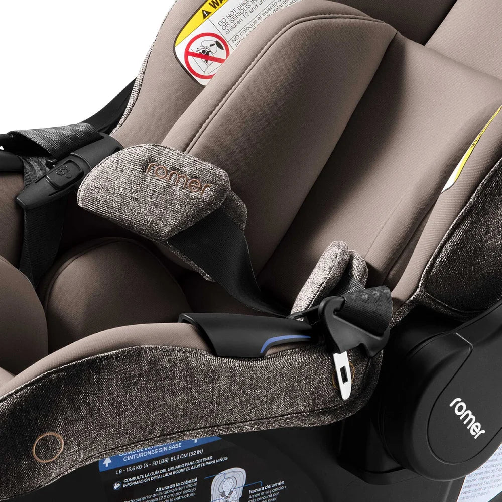 Romer Juni Infant Car Seat with Versa Base, SecureLoc Technology, Luxury Cover, Truffle