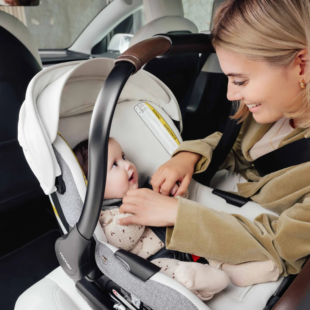 Romer Juni & Tura Travel System, Infant Car Seat & Stroller Set With Versa Base — Pearl