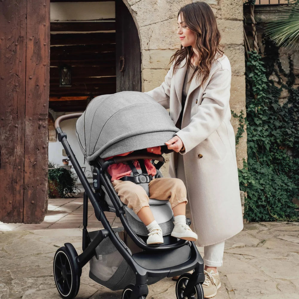 Romer Juni & Tura Travel System, Infant Car Seat & Stroller Set With Versa Base — Pearl