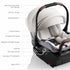 Romer Juni & Tura Travel System, Infant Car Seat & Stroller Set With Versa Base — Pearl