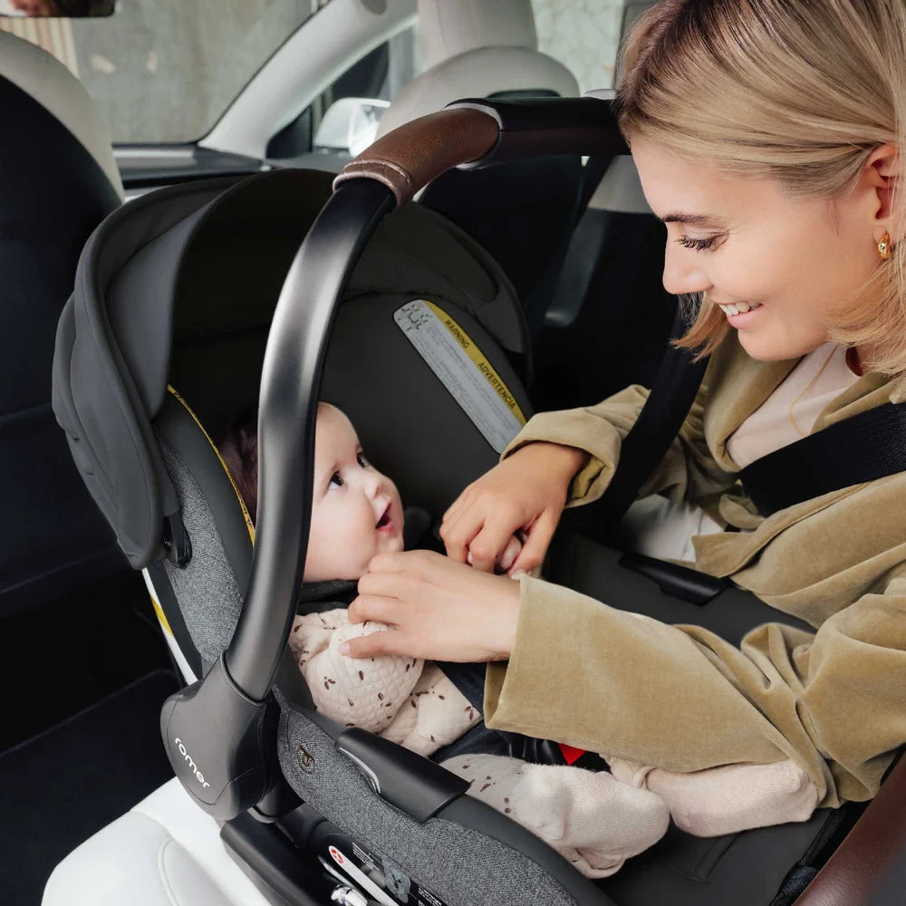Romer Juni & Tura Travel System, Infant Car Seat & Stroller Set With Versa Base — Peppercorn