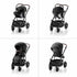 Romer Juni & Tura Travel System, Infant Car Seat & Stroller Set With Versa Base — Peppercorn