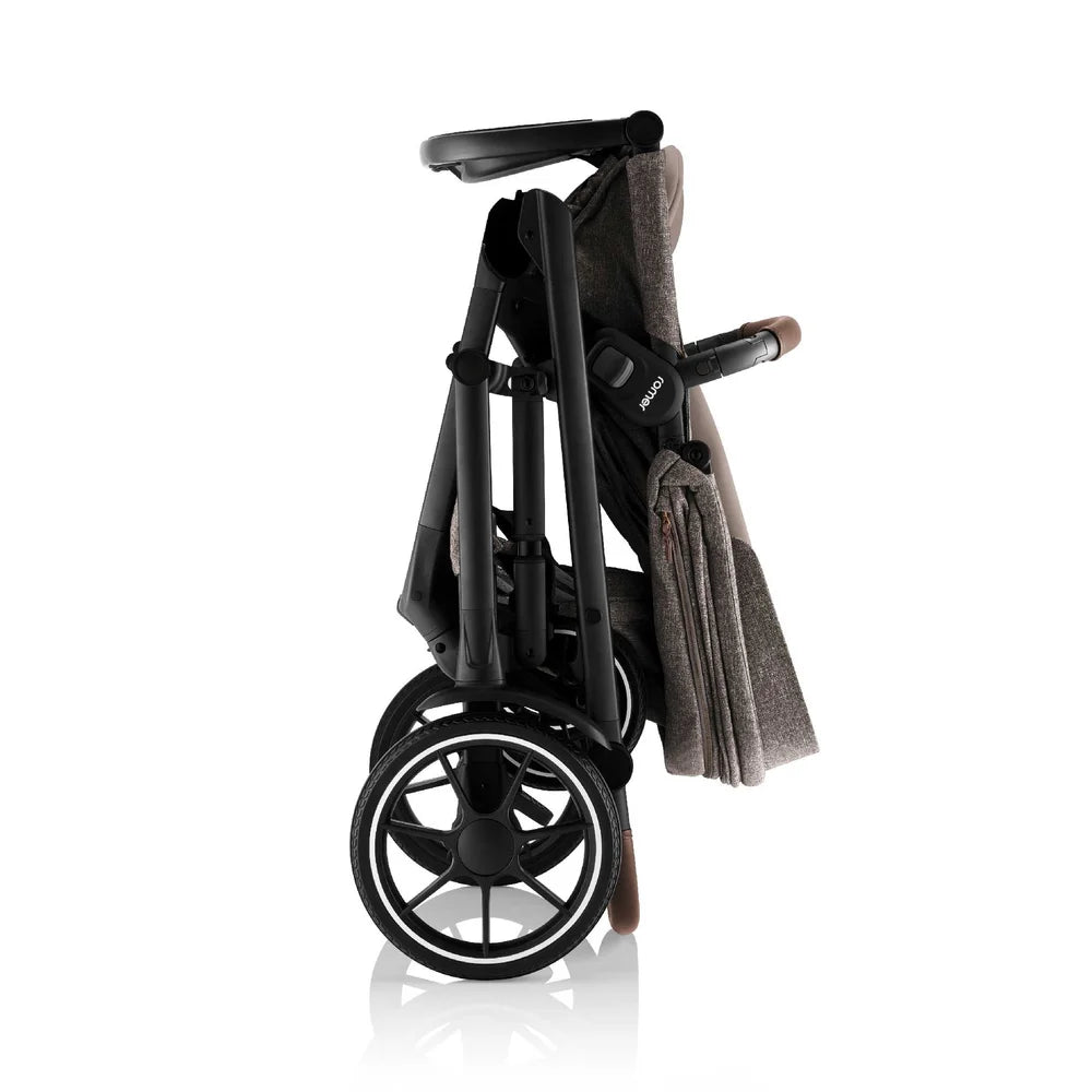Romer Juni & Tura Travel System, Infant Car Seat & Stroller Set With Versa Base — Truffle