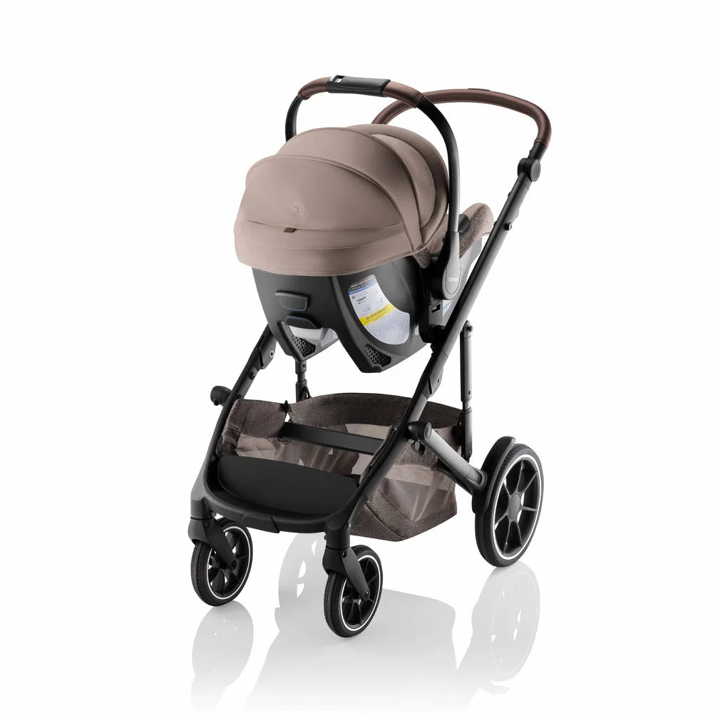 Romer Juni & Tura Travel System, Infant Car Seat & Stroller Set With Versa Base — Truffle