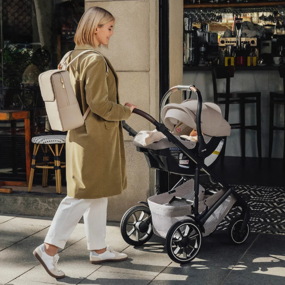 Romer Juni & Tura Travel System, Infant Car Seat & Stroller Set With Versa Base — Truffle