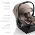 Romer Juni & Tura Travel System, Infant Car Seat & Stroller Set With Versa Base — Truffle