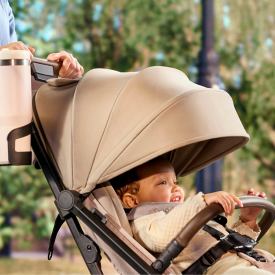 Romer Lani Ultra-Compact Travel Stroller, Lightweight Design With Seawool Fabric, Truffle