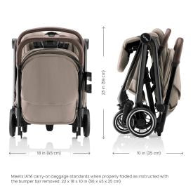 Romer Lani Ultra-Compact Travel Stroller, Lightweight Design With Seawool Fabric, Truffle