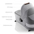 Romer Sera Bassinet for Tura Stroller, Portable Baby Bassinet, Pearl